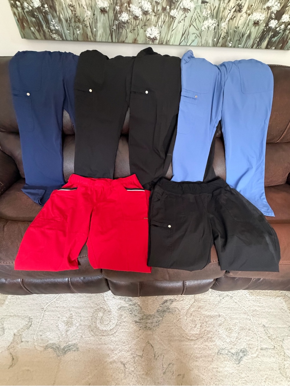 *LOT OF 5* ELLE scrub pants. Women’s Sz Medium. EL130 design.